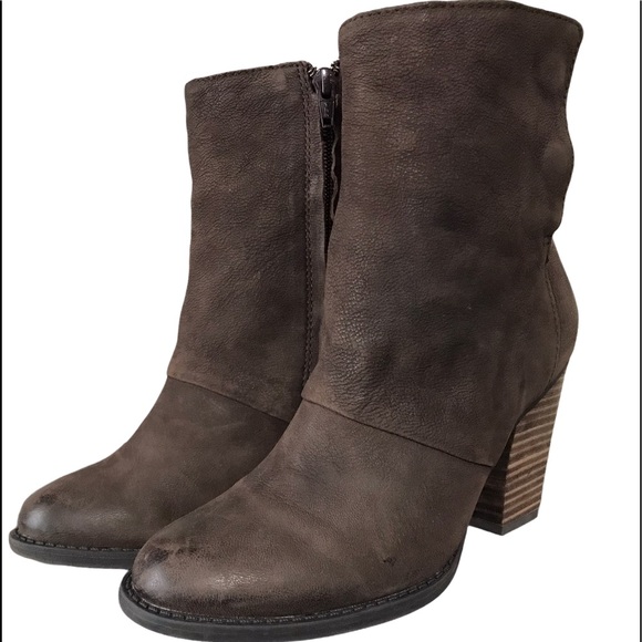 Aldo Shoes - Aldo Leather Distressed Brown Ankle Boots Sz 6.5